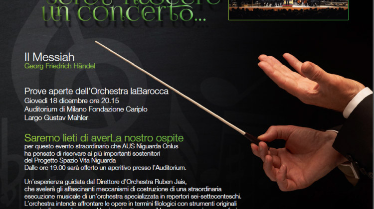 Medicinema con Aus Niguarda prove aperte del Messiah di Händel