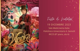 Wonka 19 dicembre 2023 sala Medicinema Italia Policlinico Gemelli IRCCS